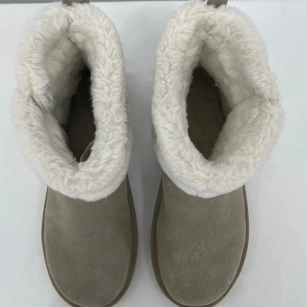 Kookaburra by UGGS BARLEE SUEDE Women's Cream and Tan Winter Boots SIZE 7